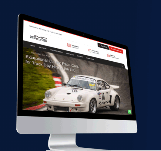 racing car wordpress website design